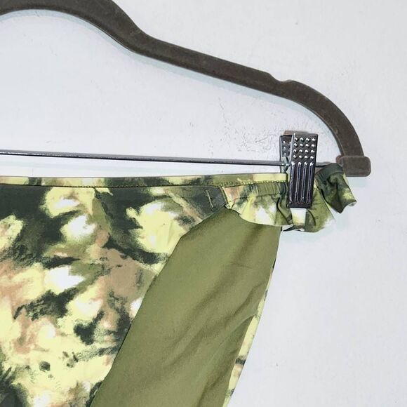 Aerie Green Abstract Print Bikini Bottoms NWTT Size Large Full Coverage Bottoms - Picture 3 of 9